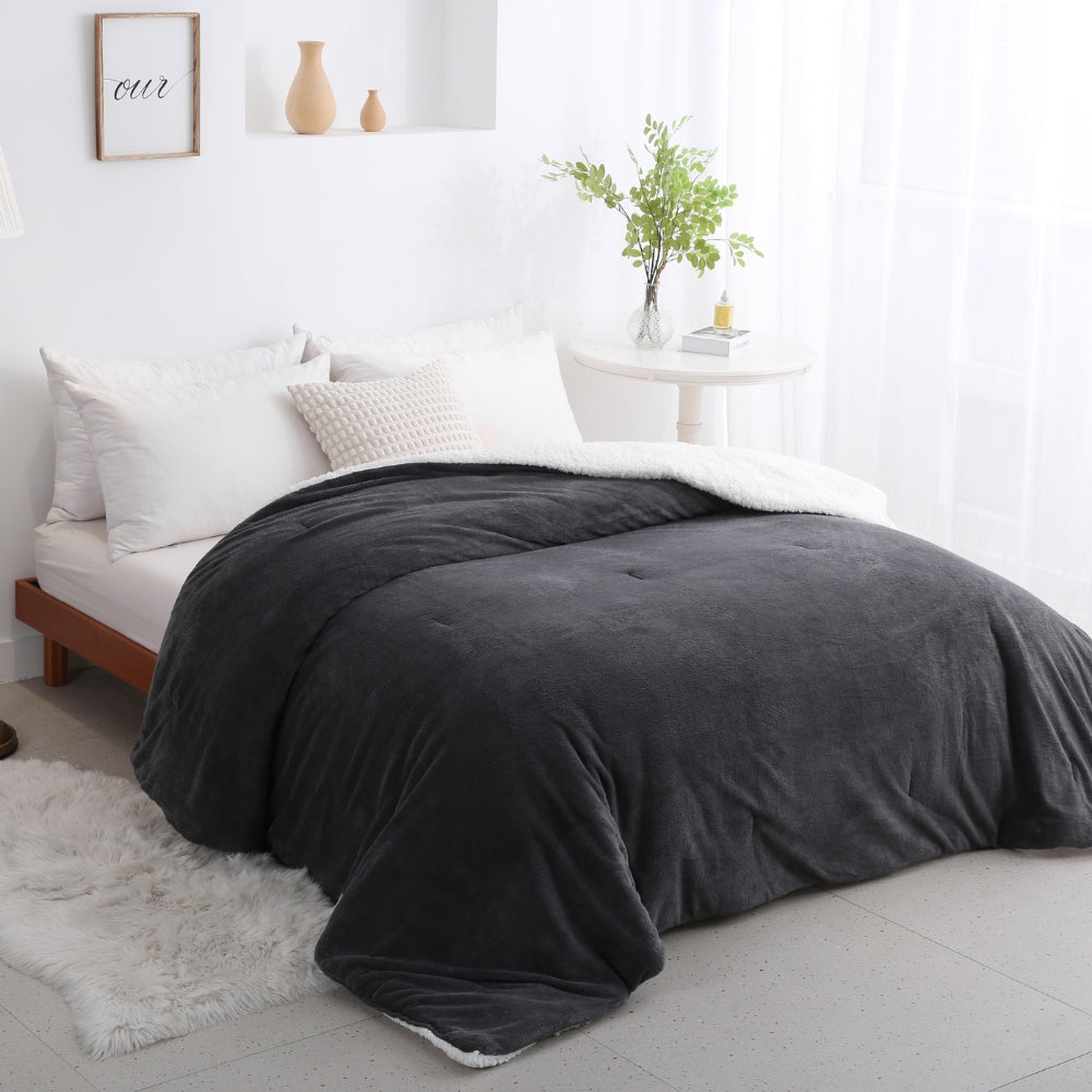 Coberdrom Edredom King Size Padrão Sherpa Manta Soft Pele Carneiro Supreme