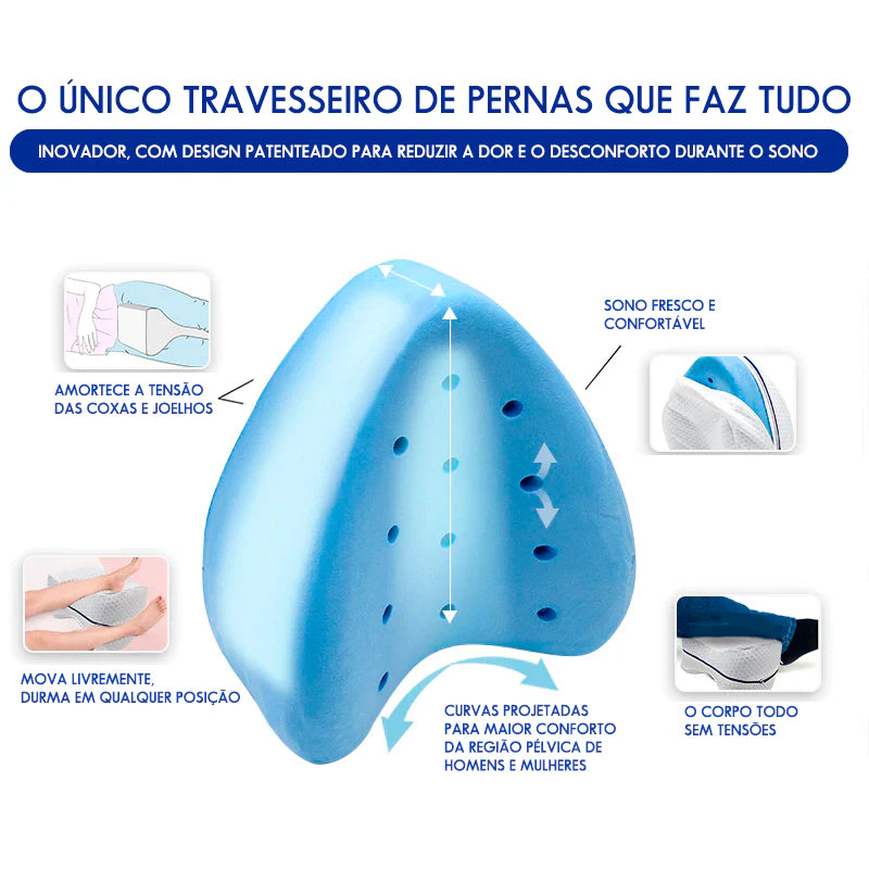 ErgoDream Flex - Travesseiro Pernas Para Noites tranquilas